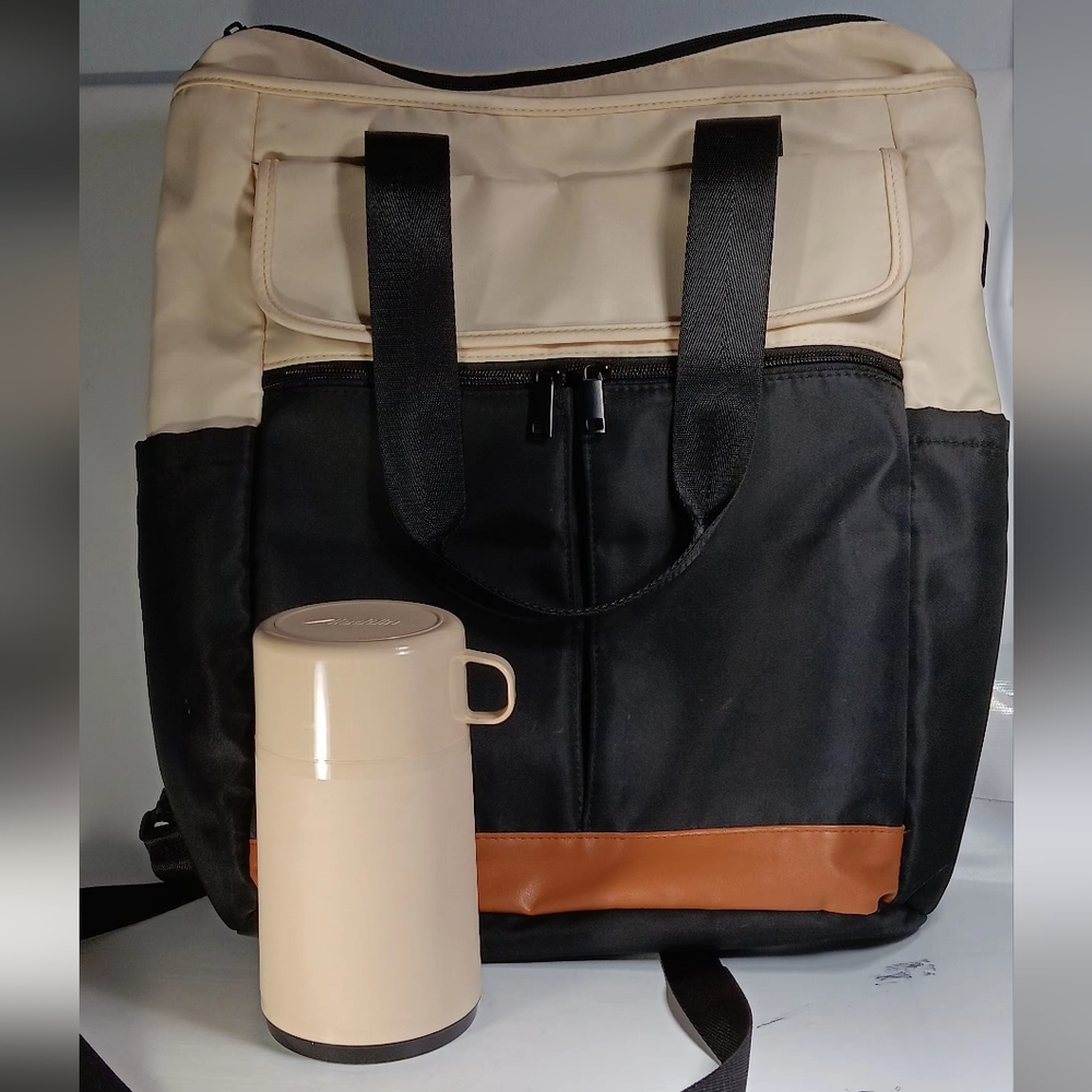 CŸUREAY Womens Convertible Daypack/Backpack/Gym Bag With Matching Thermos